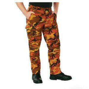 Rothco Tactical BDU Pants — Savage Orange Camo — Size M — EUC